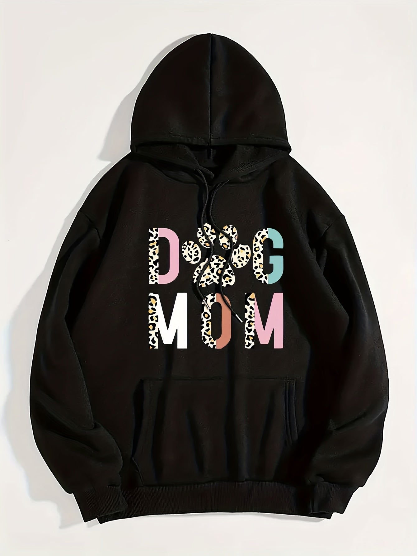 Stylish Dog Mom Print Hoodie - Fashion Hoodies for Women with Casual Long Sleeve, Drawstring, and Pocket - Soft Sweatshirt for Everyday Wear