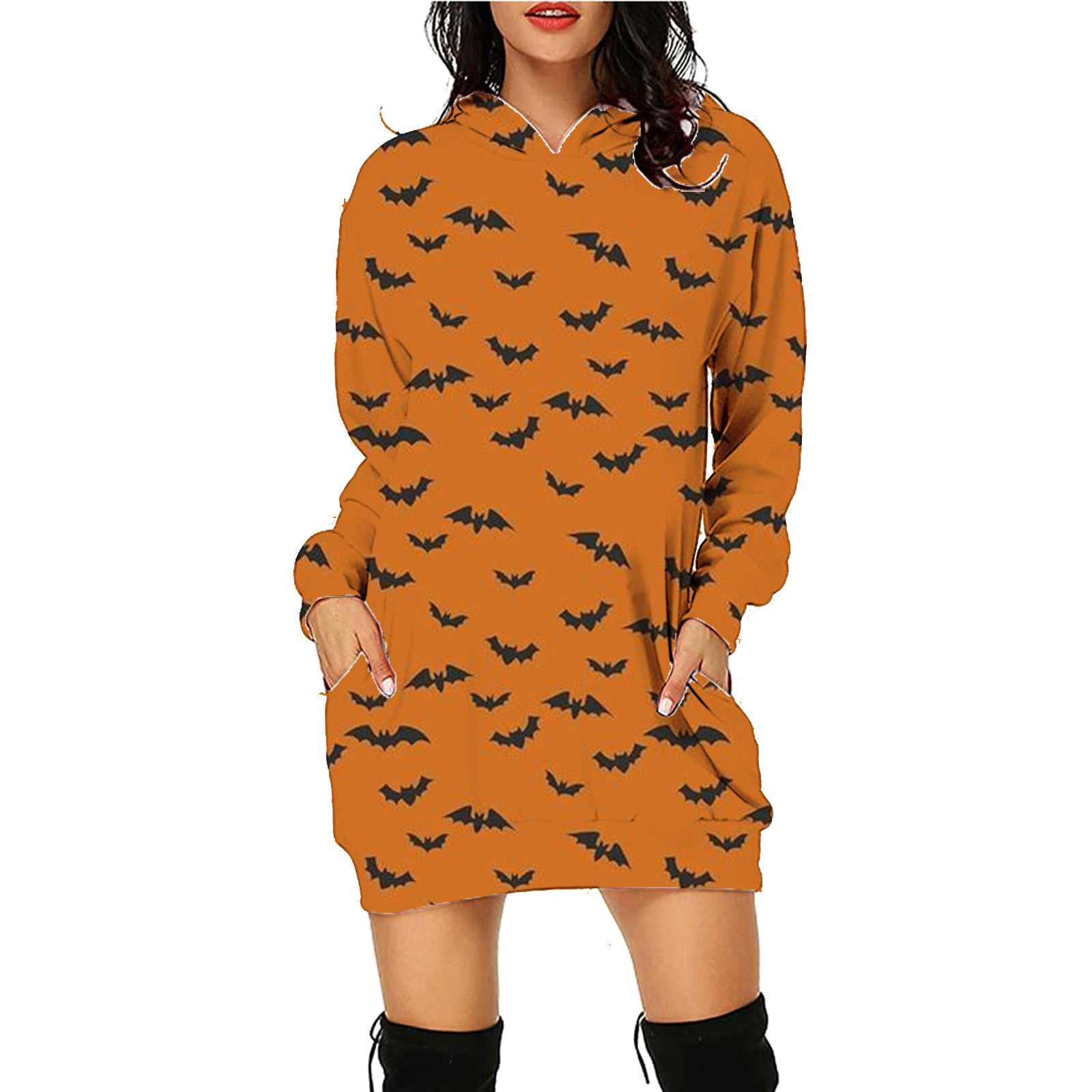 Women's Halloween Print Long Hoodie