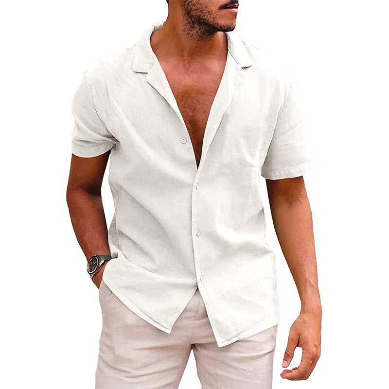 Men’s Linen-Cotton Beach Shirt