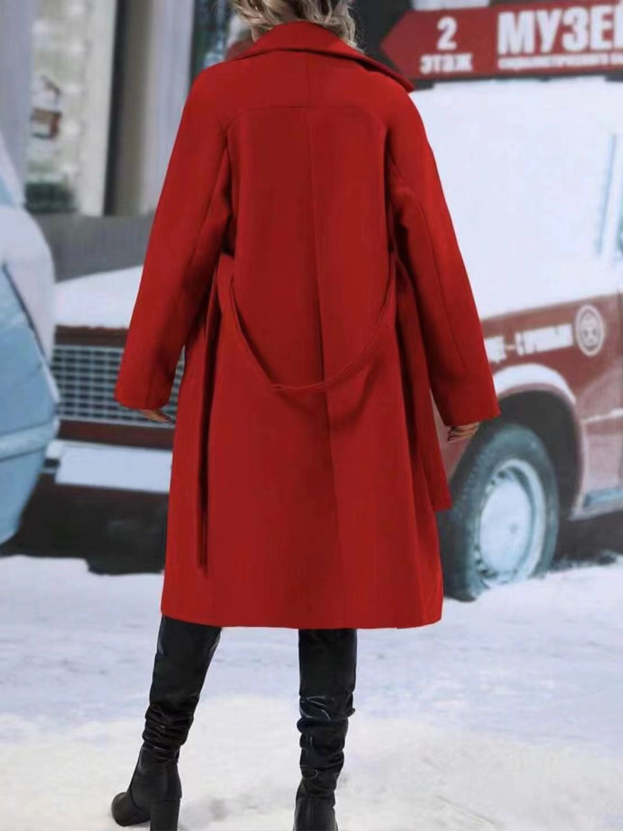 Chic Belted Trench Coat – Elegant Winter Style