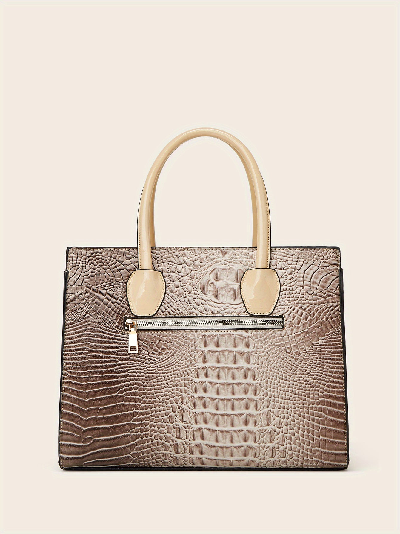 3pcs Stylish Tote Bag Set - Premium PU Leather Textured Shoulder Bags with Card Holder, Casual Versatile Commuter Bags for Women, Spacious and Durable, Perfect for Daily Use, Travel, and Work