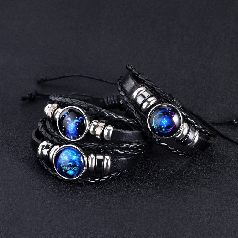 Zodiac Constellation Braided Bracelet