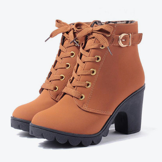 Stylish Martin Boots – Suede & PU Leather