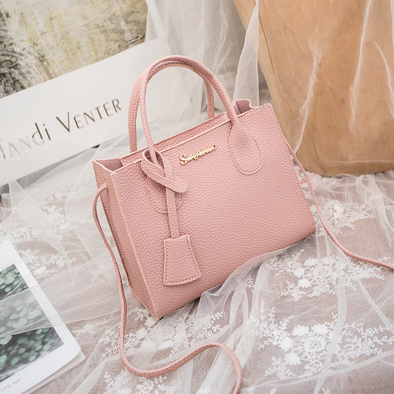 Women’s Trendy PU Crossbody Phone Bag – Letter Accent, One-Shoulder Style