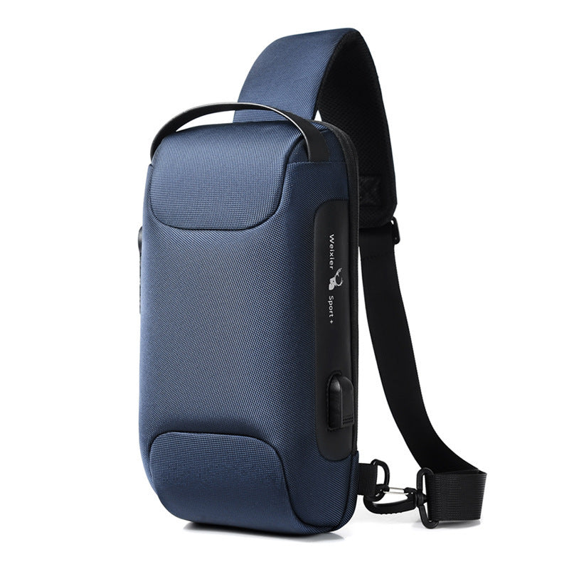 Waterproof USB Anti-Theft Crossbody Sling Bag for Men