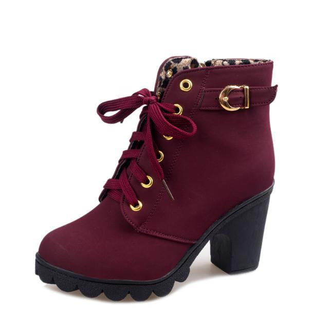 Stylish Martin Boots – Suede & PU Leather