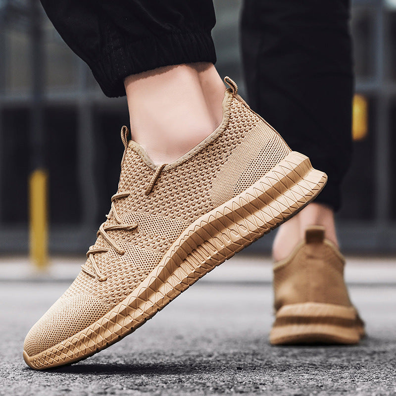 Breathable Mesh Lace-Up Sneakers