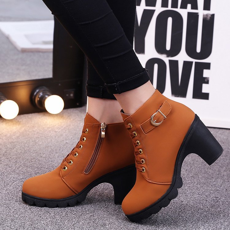 Stylish Martin Boots – Suede & PU Leather
