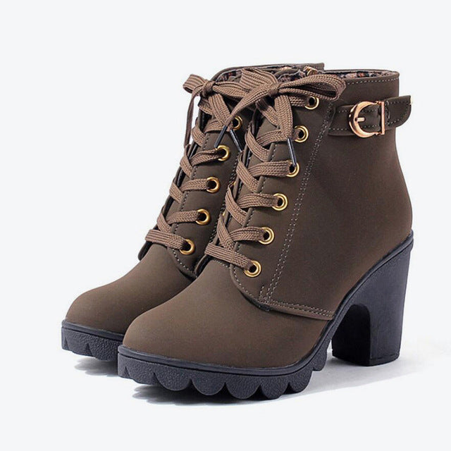 Stylish Martin Boots – Suede & PU Leather