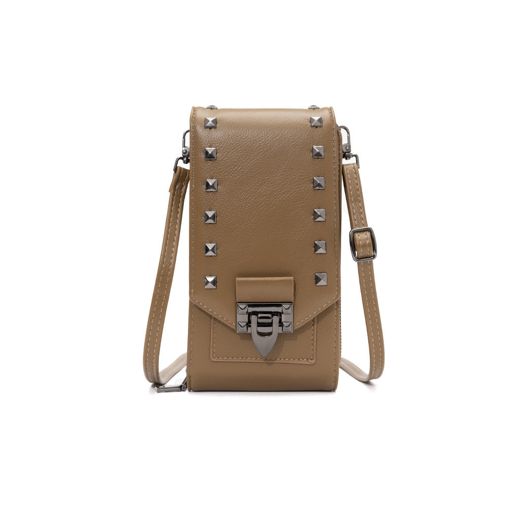 Rivet Design Crossbody Shoulder Bag