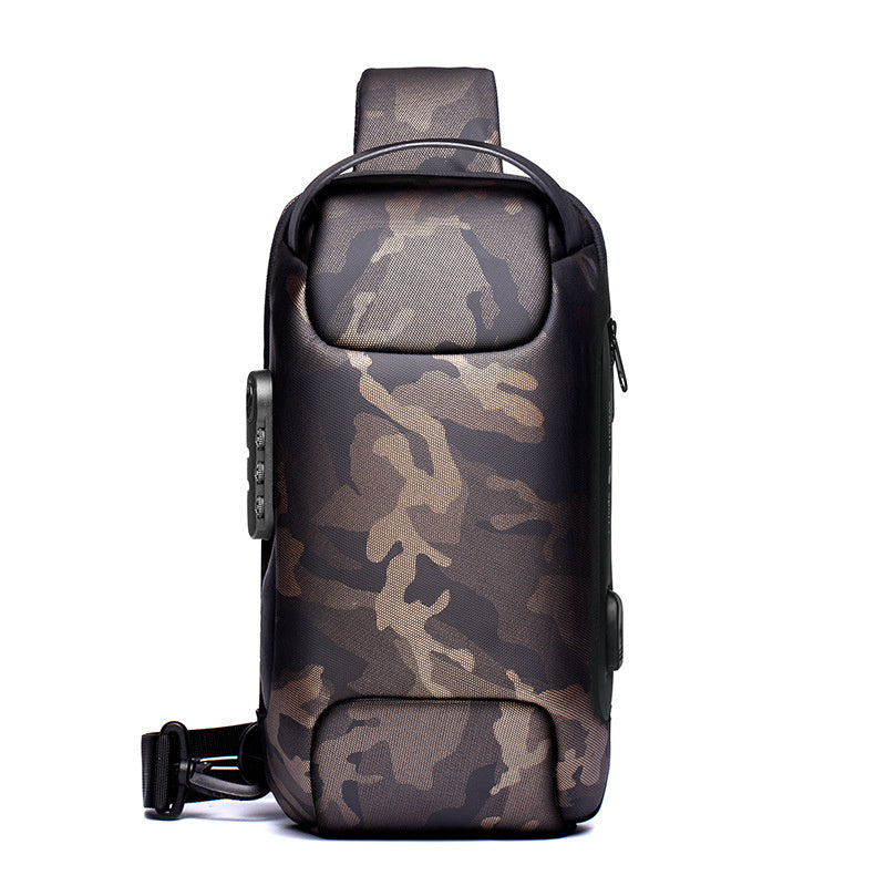 Waterproof USB Anti-Theft Crossbody Sling Bag for Men