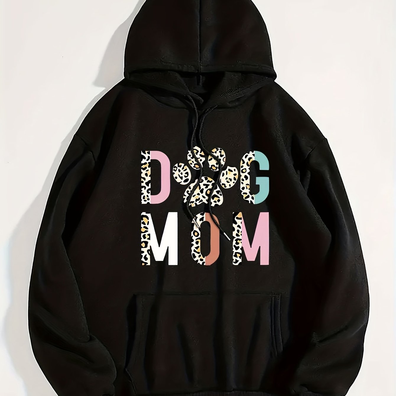 Stylish Dog Mom Print Hoodie - Fashion Hoodies for Women with Casual Long Sleeve, Drawstring, and Pocket - Soft Sweatshirt for Everyday Wear