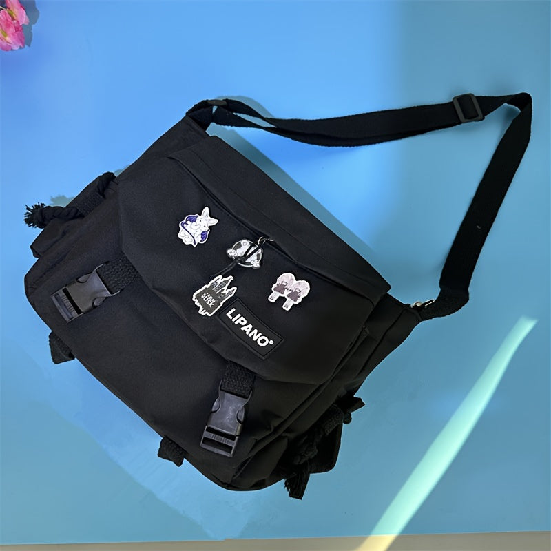 Nylon Handbags Shoulder Bag Large Capacity Crossbody Bags for s Men Harajuku Messenger Bag Student Bags, Suitable for Women