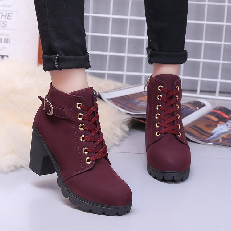 Stylish Martin Boots – Suede & PU Leather