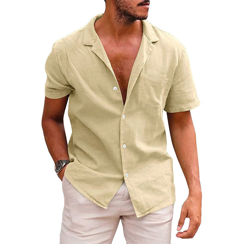 Men’s Linen-Cotton Beach Shirt