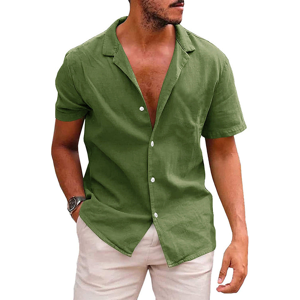 Men’s Linen-Cotton Beach Shirt