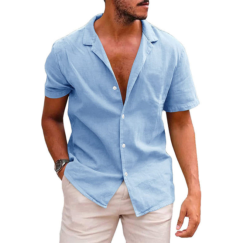 Men’s Linen-Cotton Beach Shirt