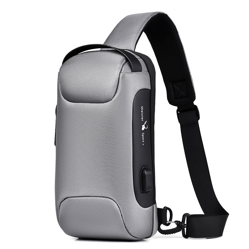 Waterproof USB Anti-Theft Crossbody Sling Bag for Men