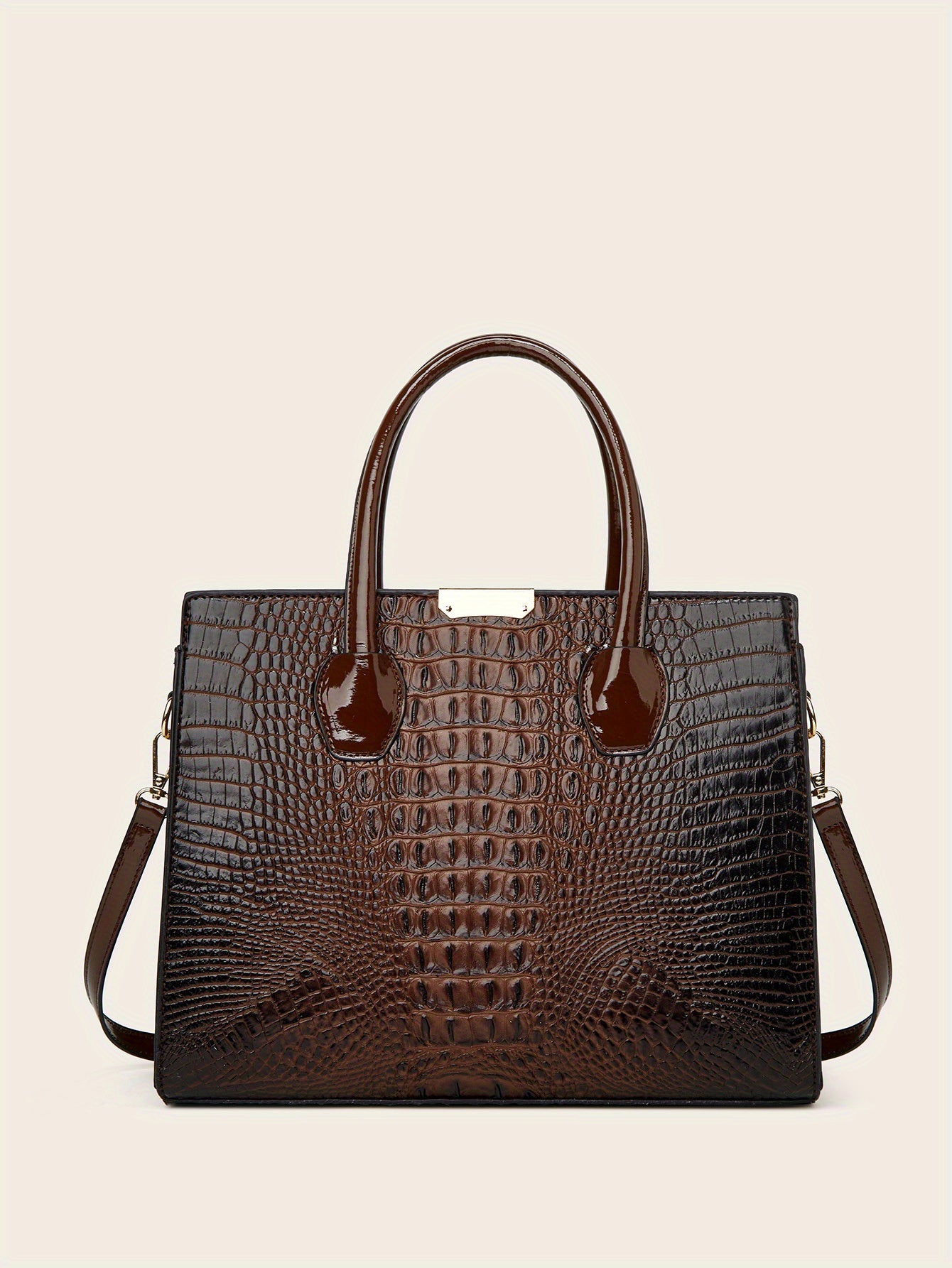 3pcs Stylish Tote Bag Set - Premium PU Leather Textured Shoulder Bags with Card Holder, Casual Versatile Commuter Bags for Women, Spacious and Durable, Perfect for Daily Use, Travel, and Work