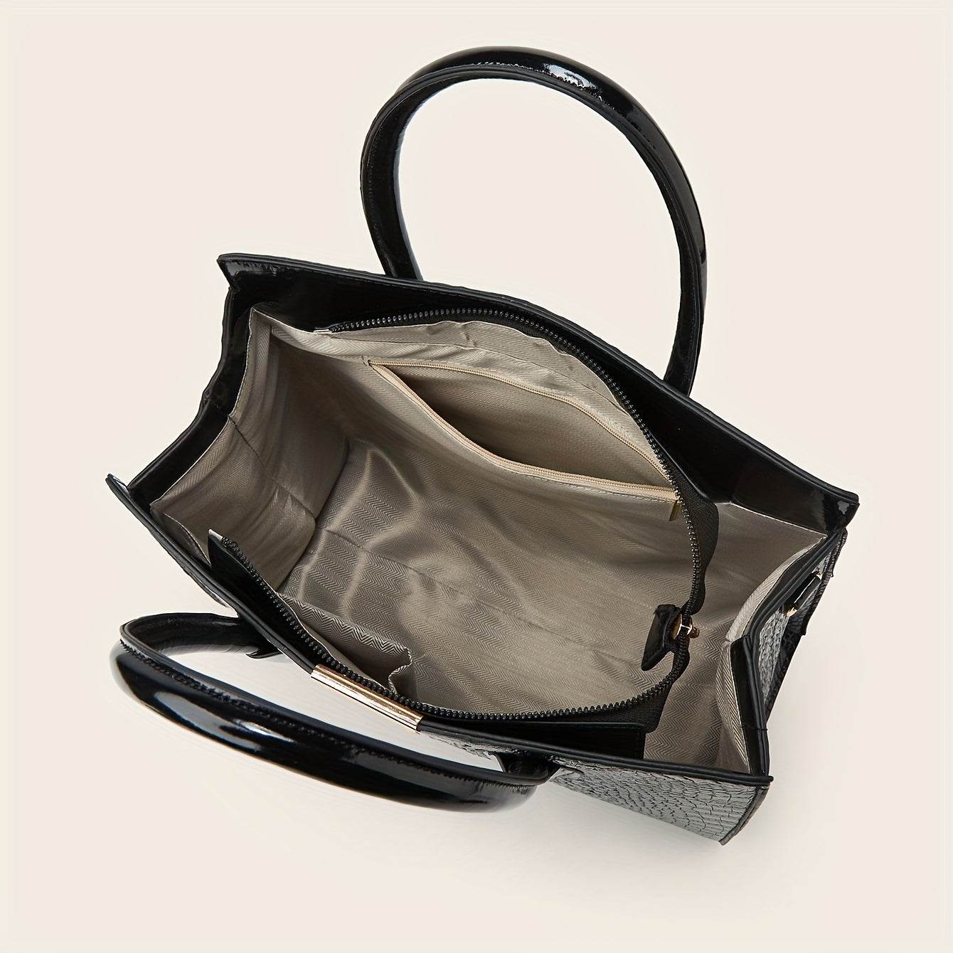 3pcs Stylish Tote Bag Set - Premium PU Leather Textured Shoulder Bags with Card Holder, Casual Versatile Commuter Bags for Women, Spacious and Durable, Perfect for Daily Use, Travel, and Work