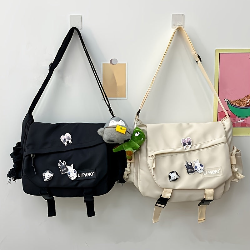 Nylon Handbags Shoulder Bag Large Capacity Crossbody Bags for s Men Harajuku Messenger Bag Student Bags, Suitable for Women