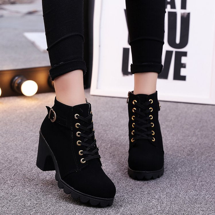 Stylish Martin Boots – Suede & PU Leather
