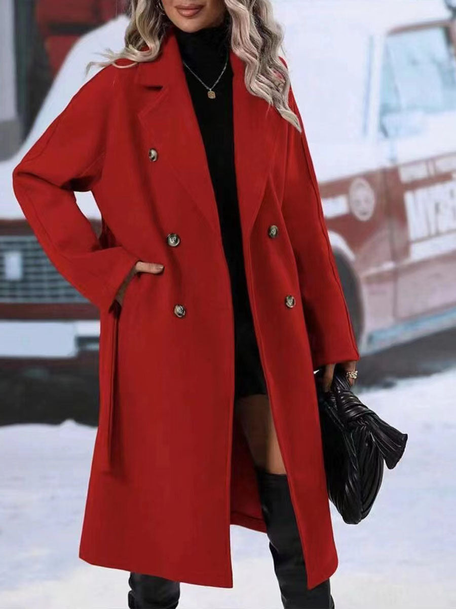 Chic Belted Trench Coat – Elegant Winter Style