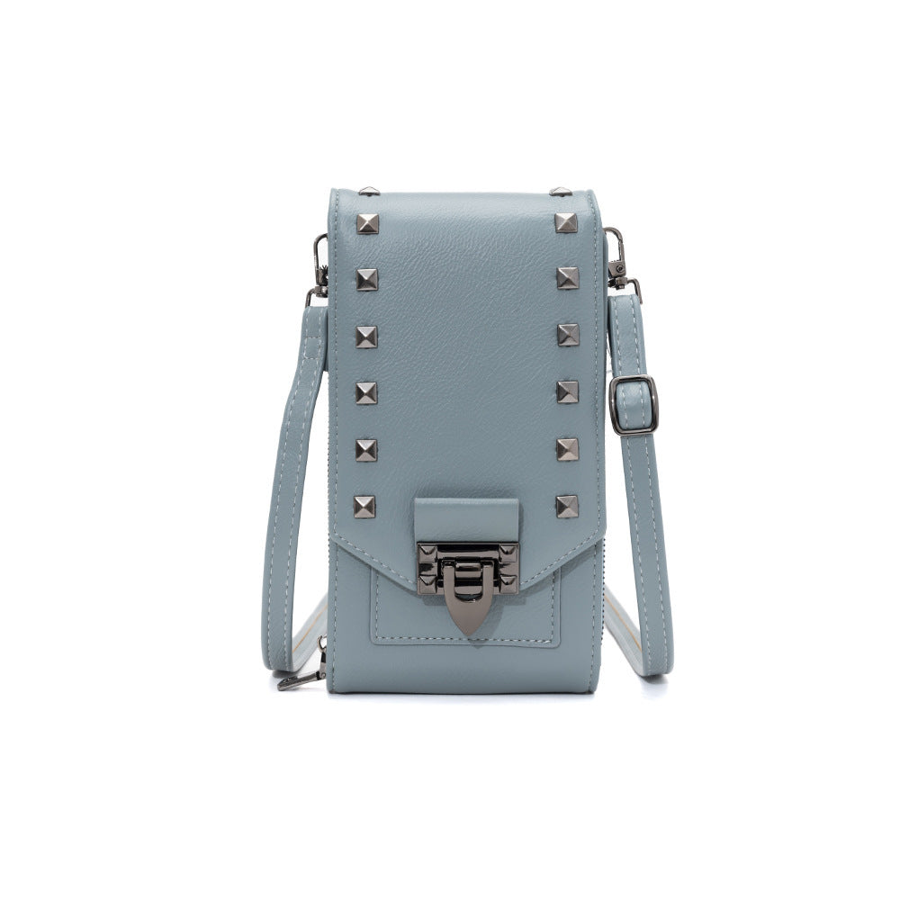 Rivet Design Crossbody Shoulder Bag