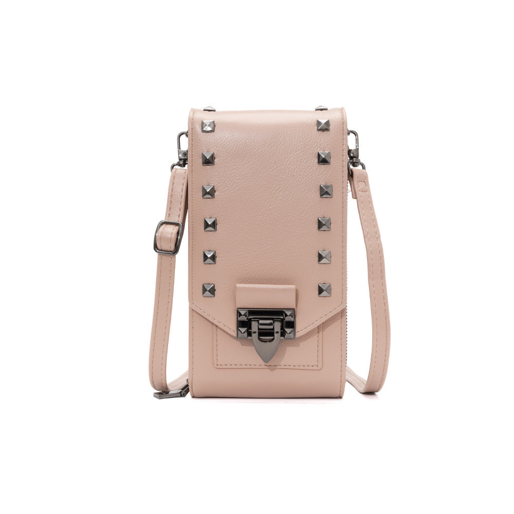 Rivet Design Crossbody Shoulder Bag
