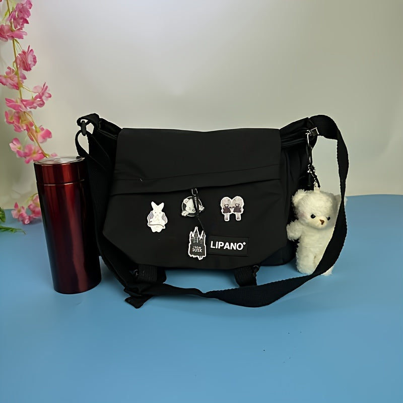 Nylon Handbags Shoulder Bag Large Capacity Crossbody Bags for s Men Harajuku Messenger Bag Student Bags, Suitable for Women