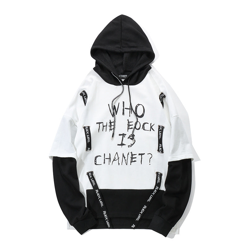 Autumn Graffiti Oversized Hip-Hop Hoodie