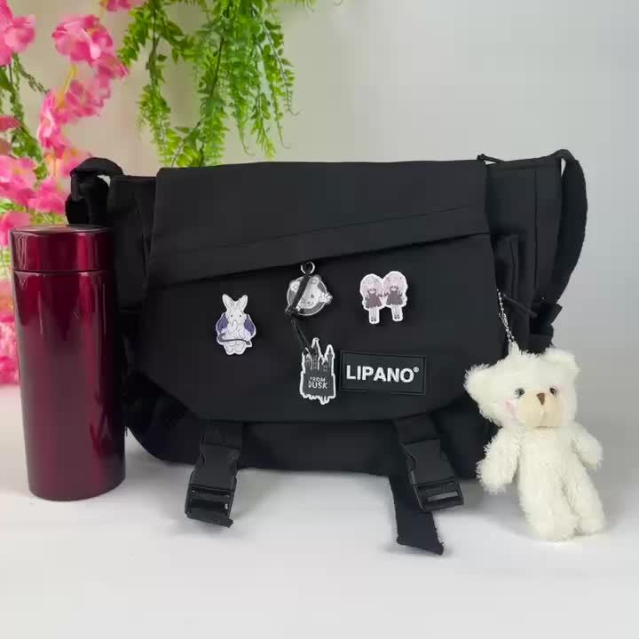 Nylon Handbags Shoulder Bag Large Capacity Crossbody Bags for s Men Harajuku Messenger Bag Student Bags, Suitable for Women