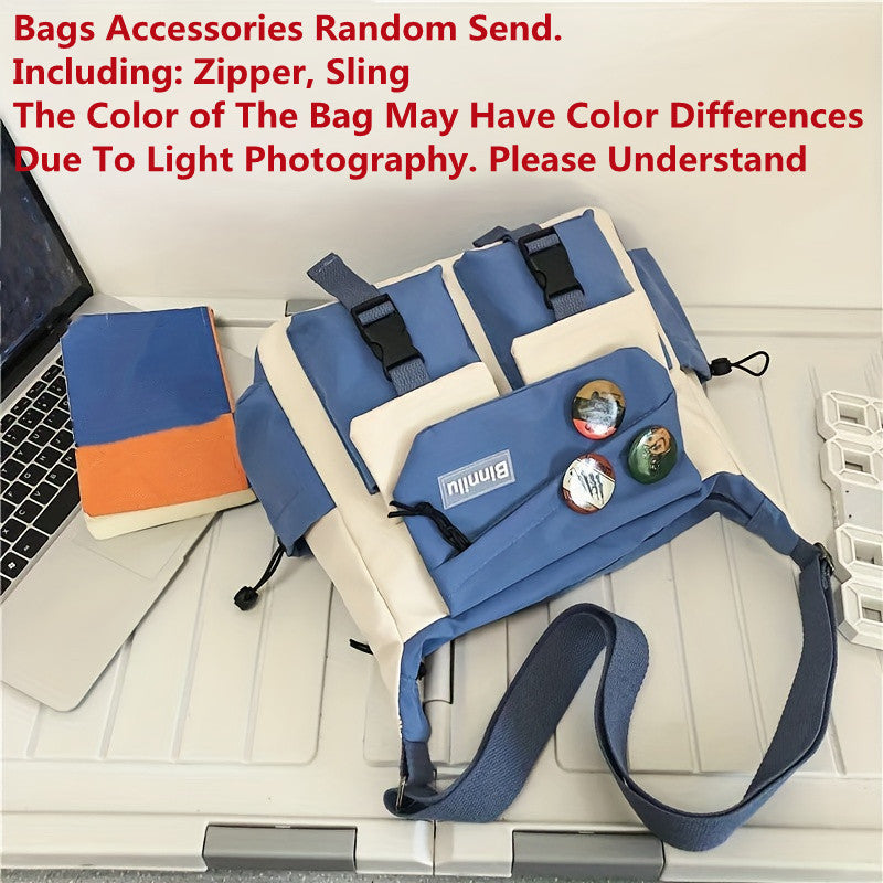 Nylon Handbags Shoulder Bag Large Capacity Crossbody Bags for s Men Harajuku Messenger Bag Student Bags, Suitable for Women