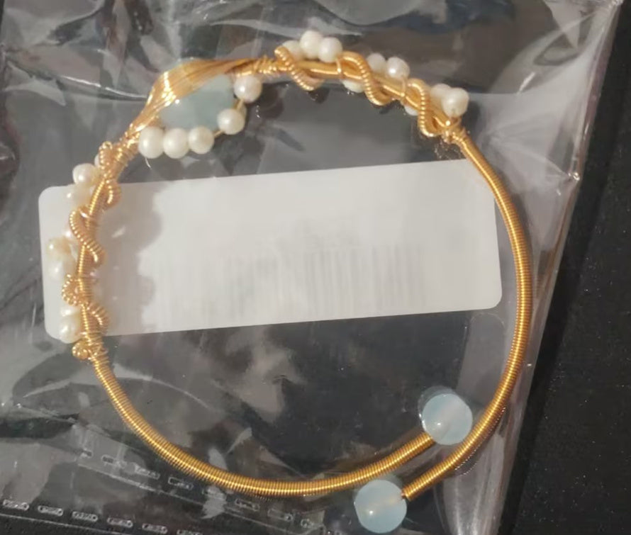 Gold-Plated Pearl Bracelet for Women