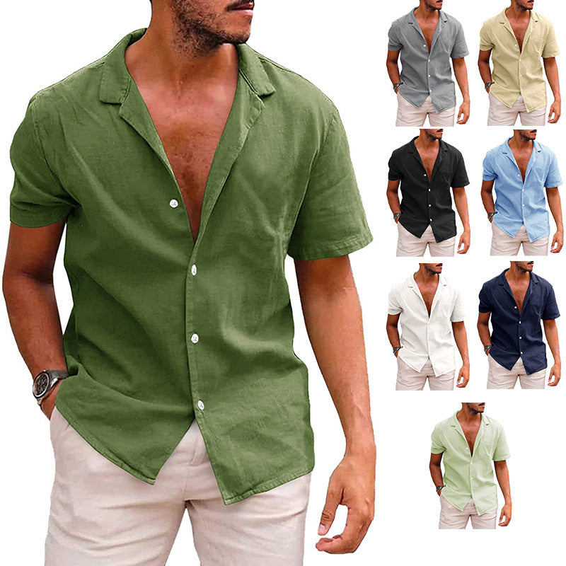 Men’s Linen-Cotton Beach Shirt