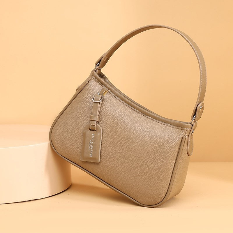 Women'S Genuine Leather Crossbody Bag - Minimalist Everyday & Formal Purse with Zipper Closure, Elegant Shoulder Bag in Black/, Durable & Easy-Clean Women'S Handbag for Work, Parties, Travel, Crossbody Purse, Party Accessory,