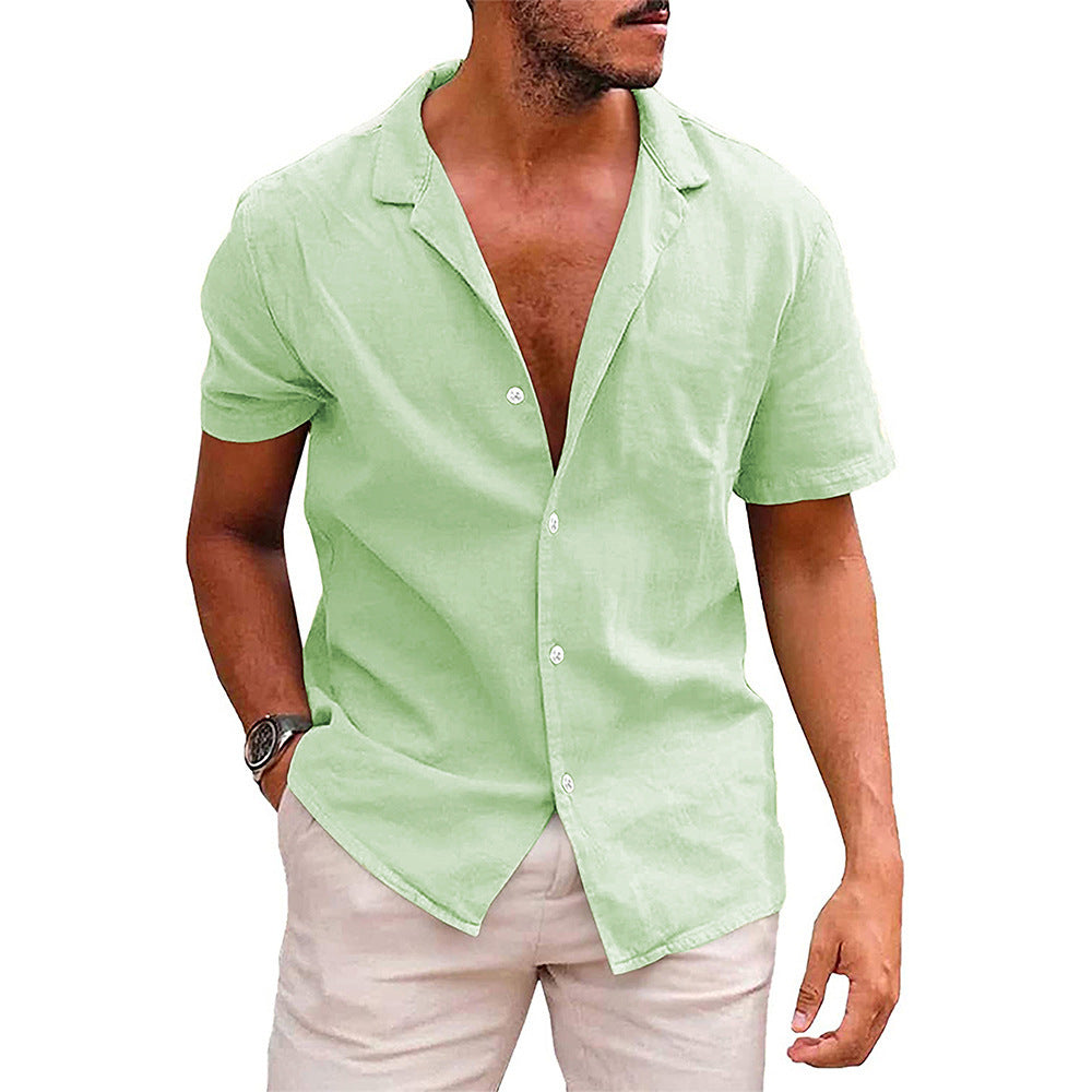 Men’s Linen-Cotton Beach Shirt