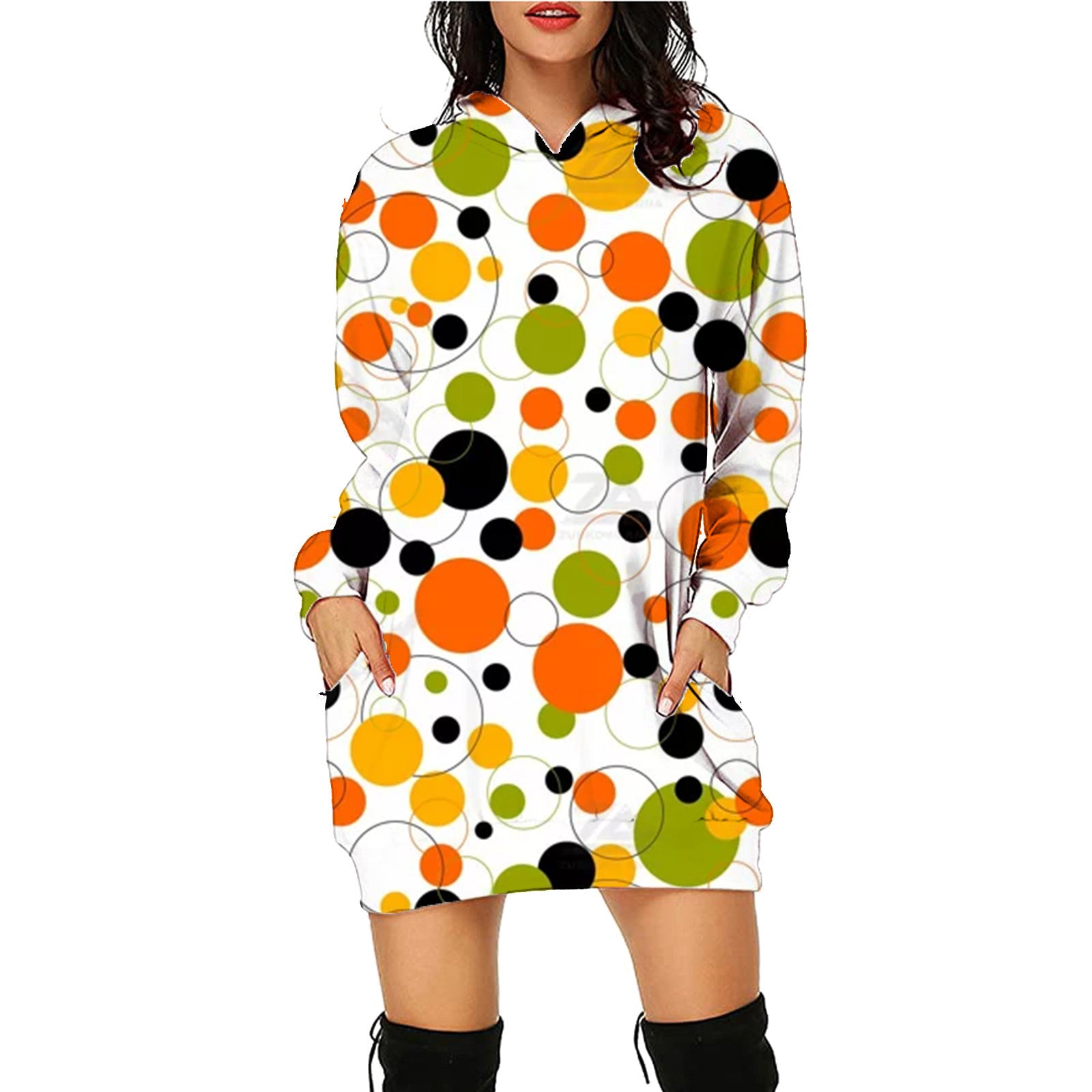 Women's Halloween Print Long Hoodie