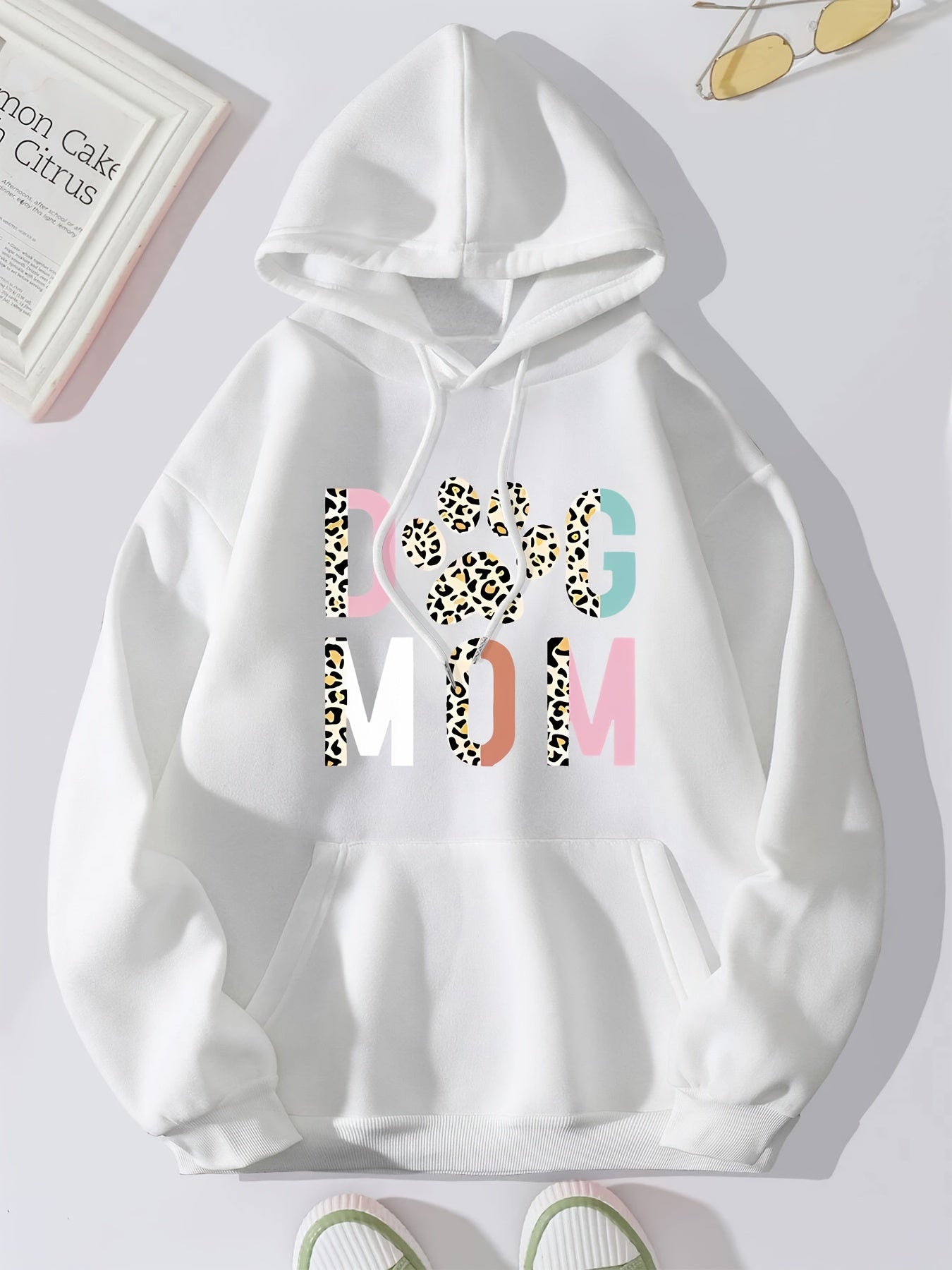 Stylish Dog Mom Print Hoodie - Fashion Hoodies for Women with Casual Long Sleeve, Drawstring, and Pocket - Soft Sweatshirt for Everyday Wear