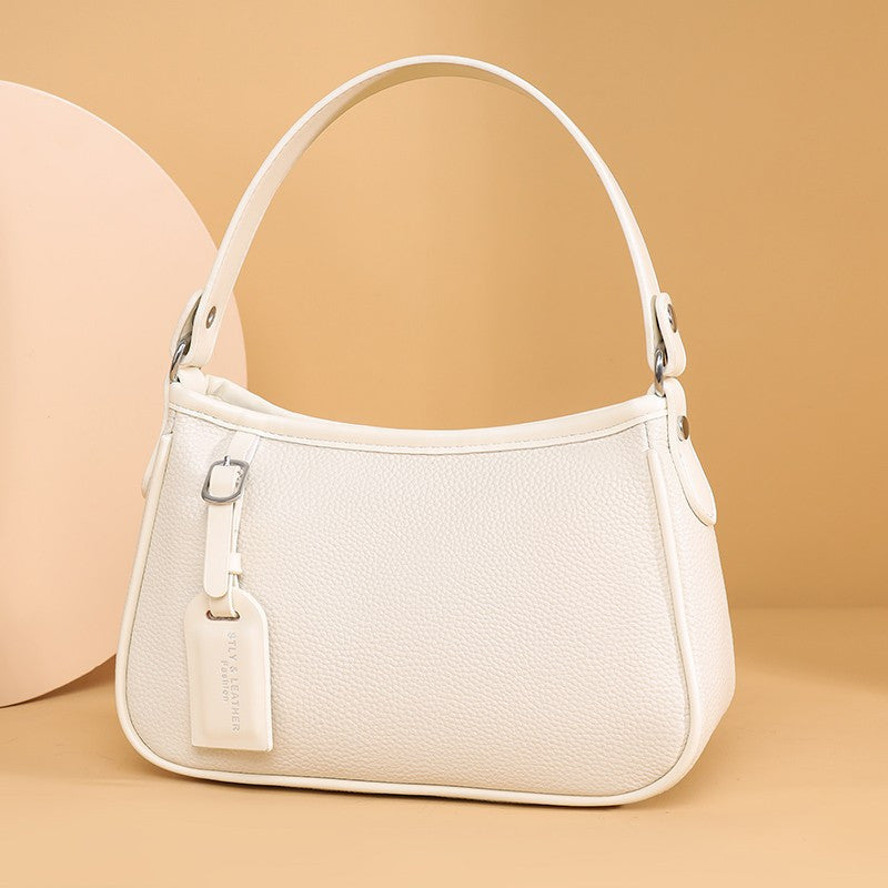 Women'S Genuine Leather Crossbody Bag - Minimalist Everyday & Formal Purse with Zipper Closure, Elegant Shoulder Bag in Black/, Durable & Easy-Clean Women'S Handbag for Work, Parties, Travel, Crossbody Purse, Party Accessory,