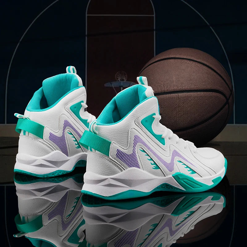 Men's Basketball Shoes with Shock Absorption and Cushioning - Sports, Casual, Practical Student Footwear, New