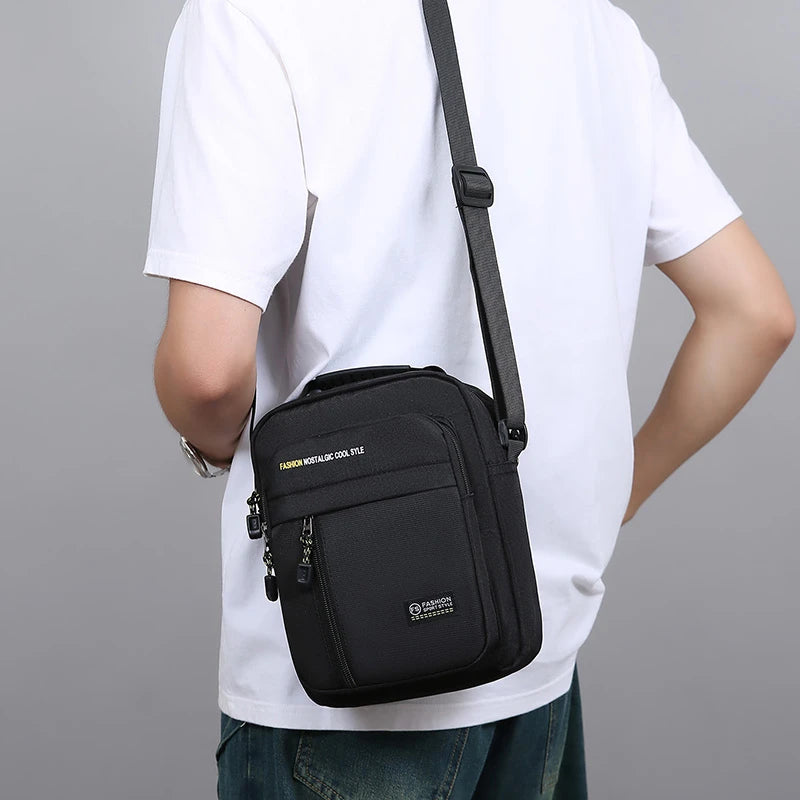 Men Crossbody Bag Single Shoulder Bags Big Capacity Storage Bag Fashion Multi-Pockets Business Crossbody Bags
