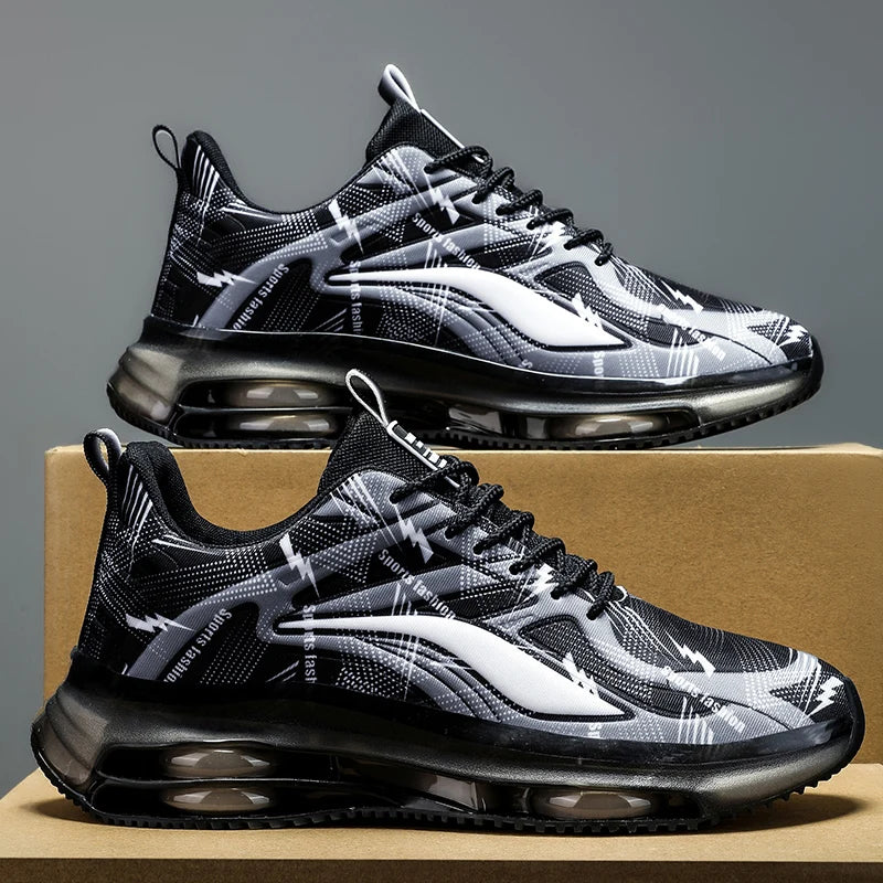 Men's Fashionable Basketball Shoes, with Air Cushioning, Comfortable and Non-Slip, Breathable and Shock-Absorbing, Suitable for Men's Outdoor Activities