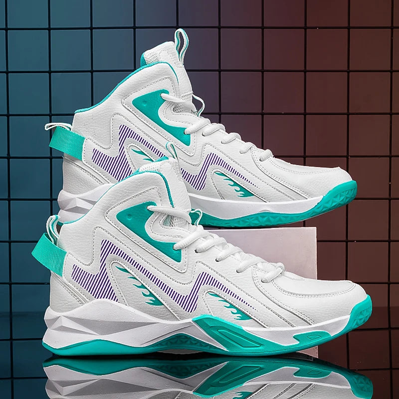 Men's Basketball Shoes with Shock Absorption and Cushioning - Sports, Casual, Practical Student Footwear, New