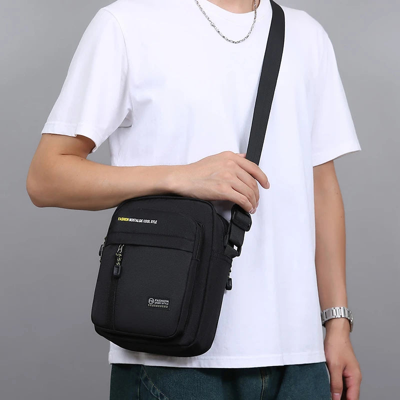 Men Crossbody Bag Single Shoulder Bags Big Capacity Storage Bag Fashion Multi-Pockets Business Crossbody Bags