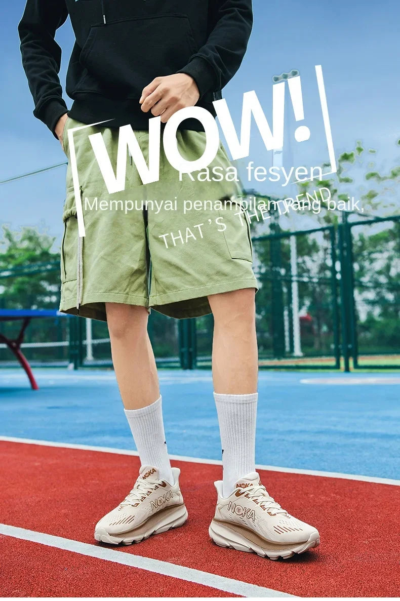 Men's Running Shoes Jogging Breathable Mesh Cushioning Non-Slip Outdoor Luxury shoes Couple Trainer Race Sneakers Off-road Shoes