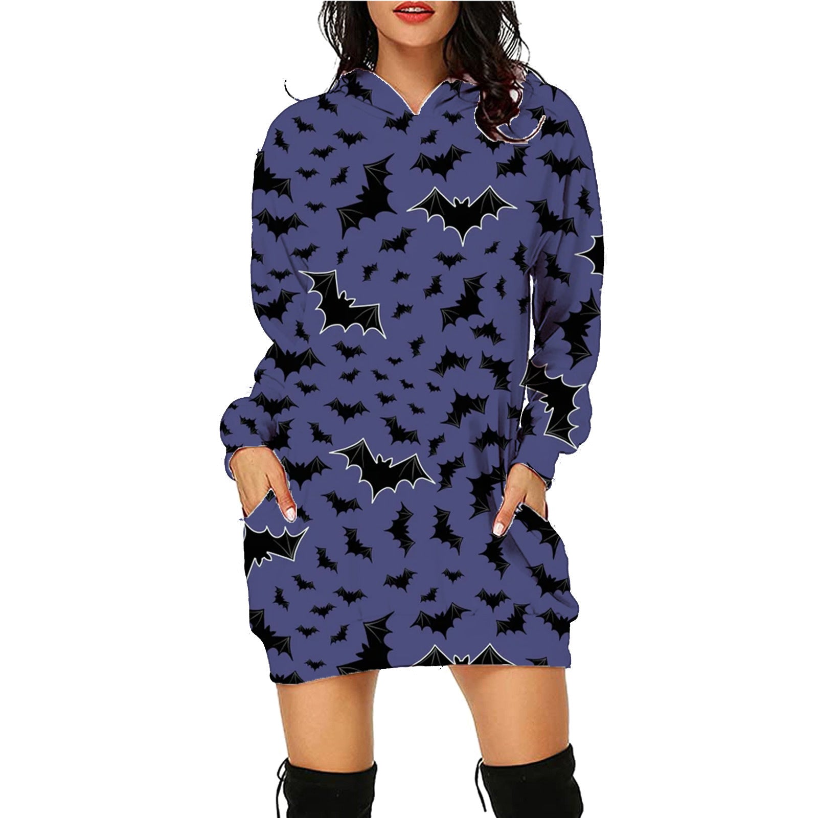 Women's Halloween Print Long Hoodie