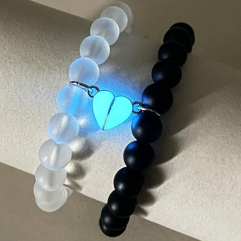 Couple’s Handmade Crown Beaded Bracelet