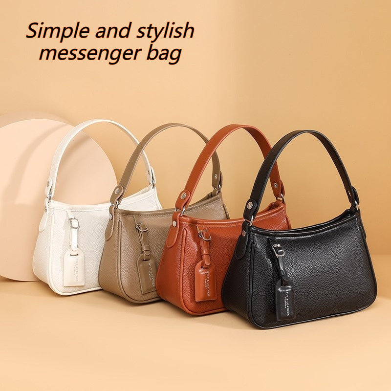 Women'S Genuine Leather Crossbody Bag - Minimalist Everyday & Formal Purse with Zipper Closure, Elegant Shoulder Bag in Black/, Durable & Easy-Clean Women'S Handbag for Work, Parties, Travel, Crossbody Purse, Party Accessory,