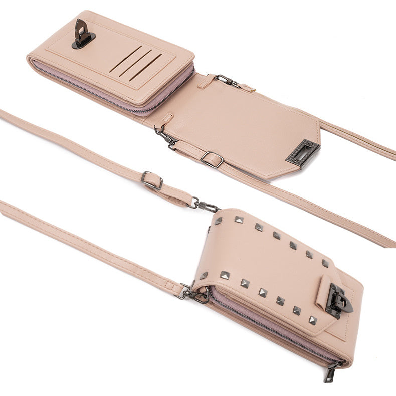 Rivet Design Crossbody Shoulder Bag